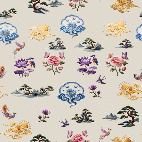 年轻女装印花花型图片