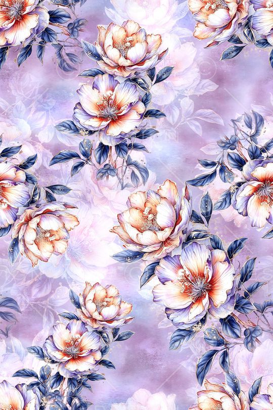 年轻女装印花花型图片
