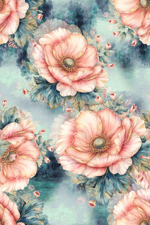 年轻女装印花花型图片