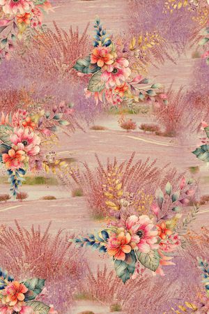 年轻女装印花花型图片