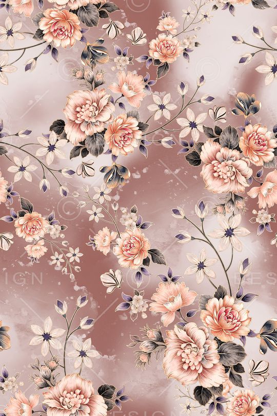 年轻女装印花花型图片
