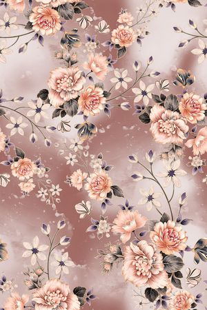 年轻女装印花花型图片