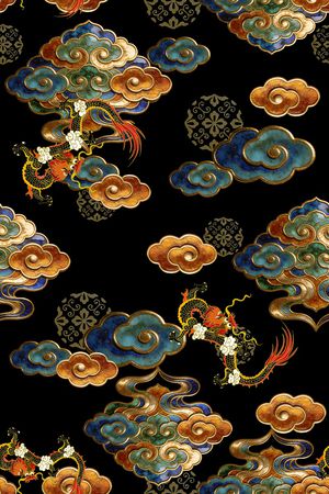 中国风印花花型图片