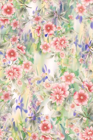 年轻女装印花花型图片