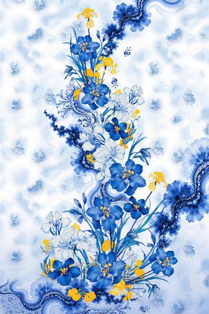 年轻女装印花花型图片