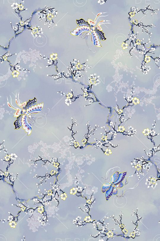 中国风印花花型图片