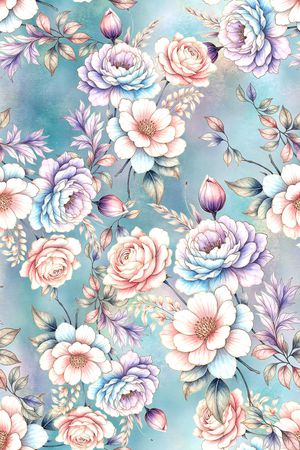 年轻女装印花花型图片