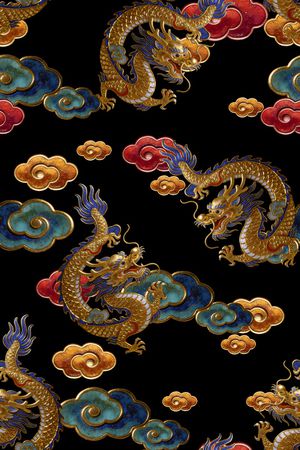 中国风印花花型图片