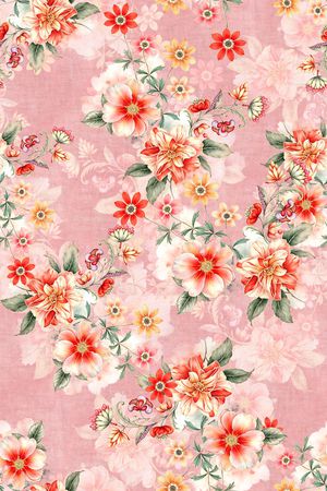 年轻女装印花花型图片