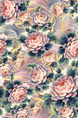年轻女装印花花型图片