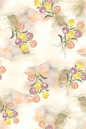 年轻女装印花花型图片