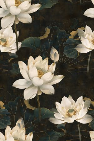 真丝印花花型图片