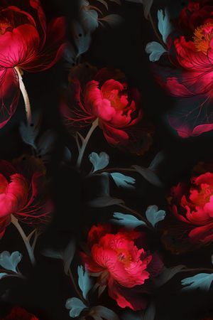 真丝印花花型图片