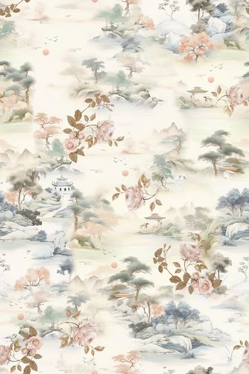 中国风印花花型图片