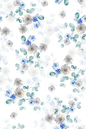 小碎花印花花型图片