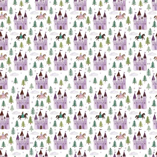 城堡印花花型图片