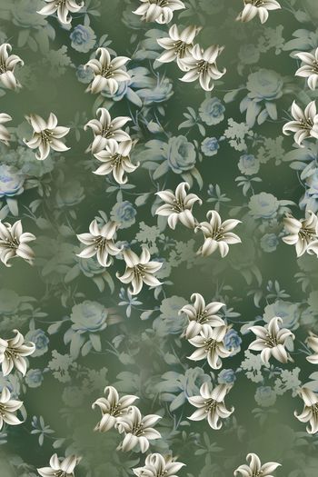 满版散花印花花型图片