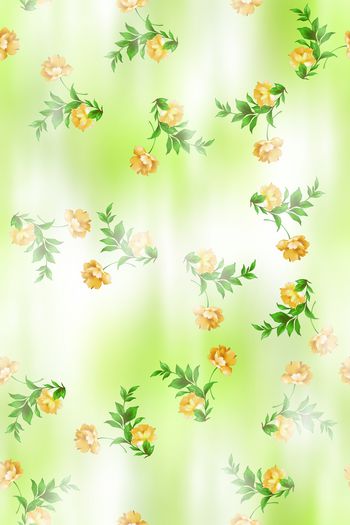 满版散花印花花型图片