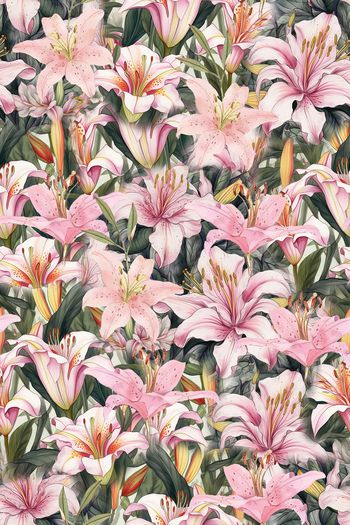 水仙花印花花型图片