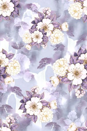 年轻女装印花花型图片