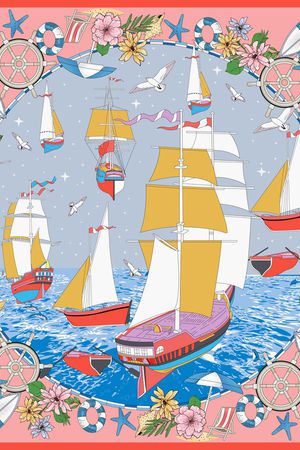 海洋印花花型图片