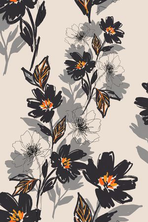 花卉印花花型图片