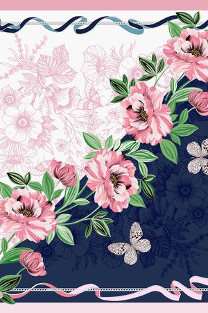 花卉印花花型图片