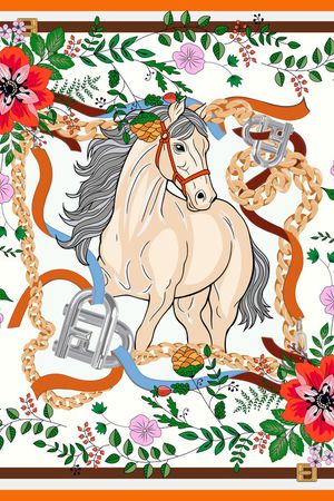 马印花花型图片