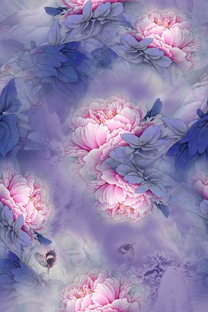 中国风印花花型图片