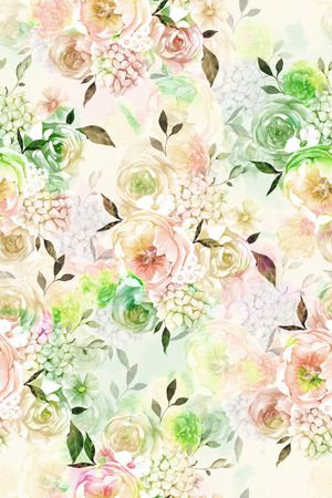年轻女装印花花型图片