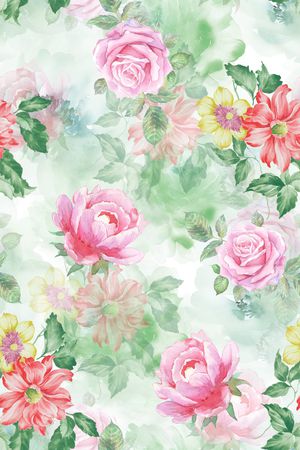 年轻女装印花花型图片