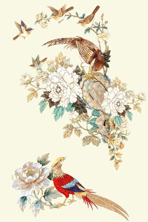 中国风印花花型图片