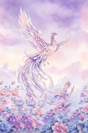 水彩印花花型图片