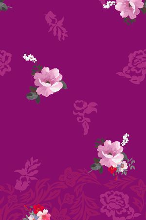 传统花卉印花花型图片