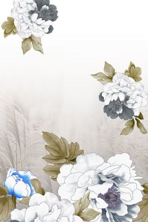 手绘花卉印花花型图片