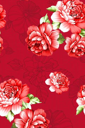 结婚印花花型图片