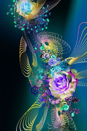 花卉印花花型图片