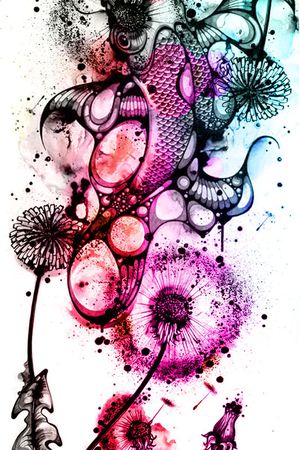 水墨印花花型图片