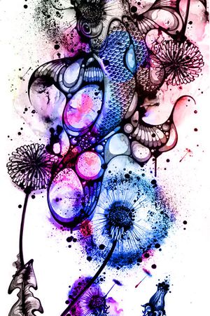 丝巾印花花型图片