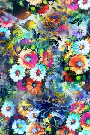 小花印花花型图片