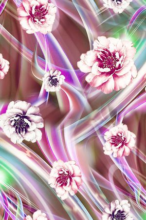 绚丽光线印花花型图片