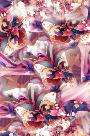 水彩印花花型图片