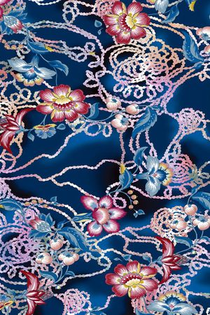 珠花印花花型图片
