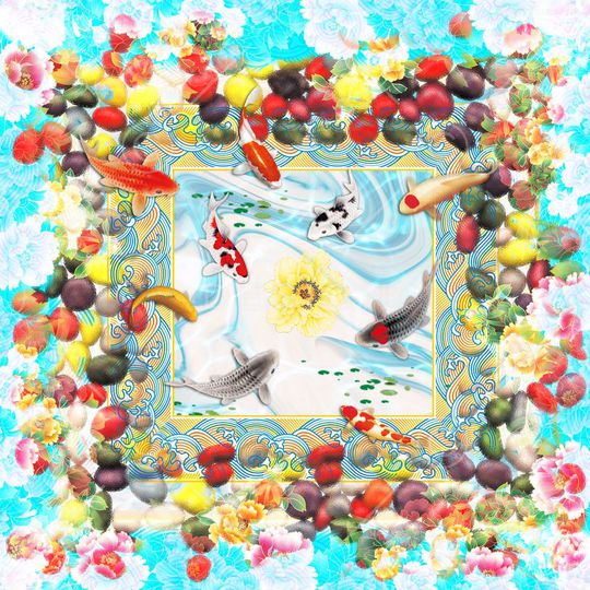 Q-围巾方巾/Scarf印花花型图片