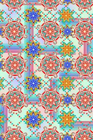 插画风印花花型图片