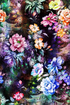 花朵印花花型图片