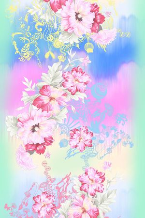 花卉印花花型图片