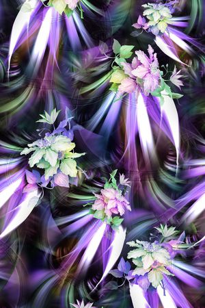 紫色印花花型图片