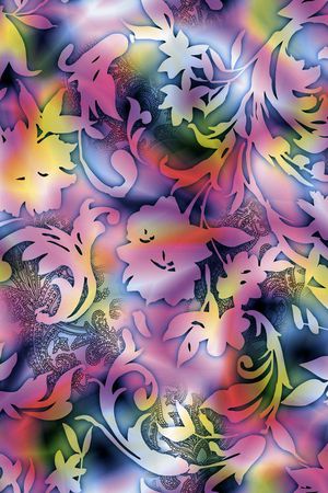 数码 服装 宫廷纹 欧式  梦幻 花卉 花朵 印花花型图片