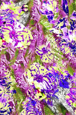 蛇纹 蕾丝 花卉 花朵 鲜花 大花印花花型图片